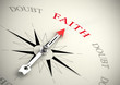 © Olivier Le Moal - Faith versus doubt, religion or confidence concept