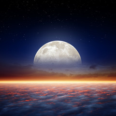 Wall Mural - Full moon rise