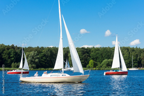 Fototapeta na wymiar Berlin, Havel, Segelboote