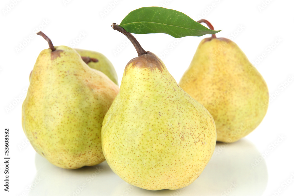 Pears isolated on white