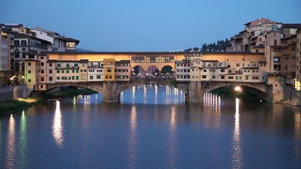 Fototapete - Ponte Vecchio stone bridge in Florence, Italy