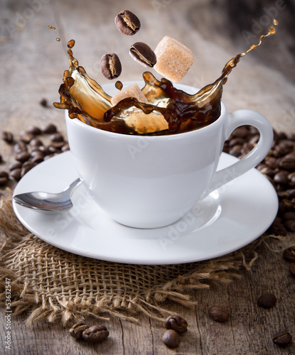 Naklejka - mata magnetyczna na lodówkę Coffee cup