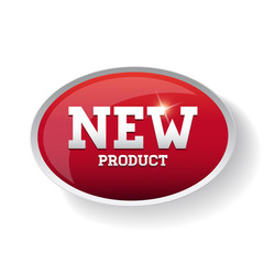 Wall Mural - New product label red