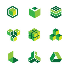 green box logos and icons