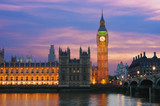 Fototapeta Londyn - Big Ben In London At Twilight