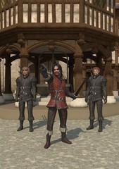 Fototapete - Medieval Town Guards