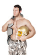 © Eskymaks - Sexy shirtless american football player.