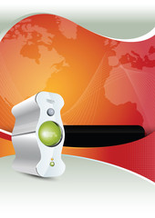 Fototapete - Vector background for brochure with computer