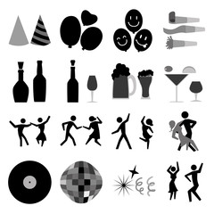 Wall Mural - party icons