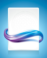 Aufkleber - Wave pattern wrap around on blank page.