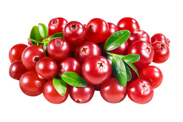 Wall Mural - cranberry isolated on white. With clipping path