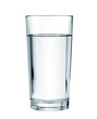 canvas print picture - water glass isolated with clipping path included