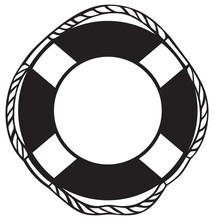 Symbol Lifebuoy Isolated On White