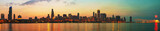 Fototapeta Nowy Jork - Downtown Chicago, IL at sunset