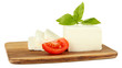 Sheep milk cheese with basil and tomato