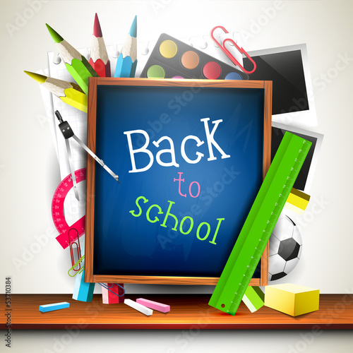 Fototapeta na wymiar Back to school - creative vector background