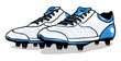 vectorwhite football boots