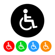 Wheelchair Handicap Symbol Icon Vector