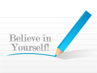 Wall Mural - believe in yourself illustration design