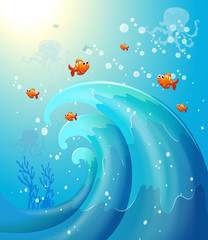 Poster - fishes under the sea