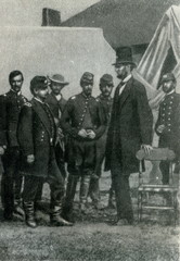 Sticker - Lincoln with McClellan after the Battle of Antietam (1862)