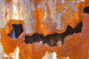 Wall Mural - pattern of rusty metal of an old chimney