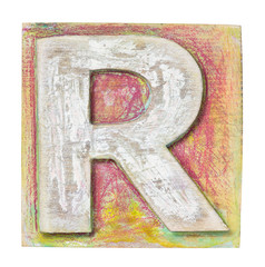 Canvas Print - Wooden alphabet