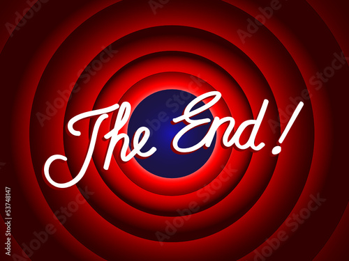 Cuadros en Lienzo "THE END" Message (conclusion presentation last slide thank you)