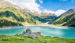 Spectacular scenic Big Almaty Lake in Almaty, Kazakhstan,Asia