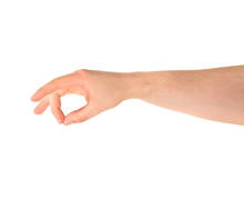 Giving Hand Gesture Isolated