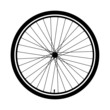 silhouette of a bicycle wheel