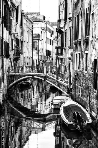 Naklejka na drzwi Venetian Canal. Italy