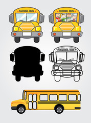 Canvas Print - bus icons