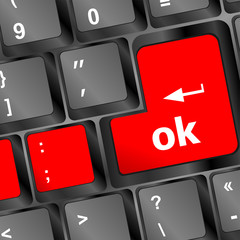 Poster - ok button on the keyboard key