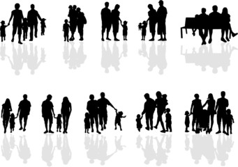 Canvas Print - family groups, vector work