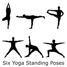 Six Yoga Standing Poses