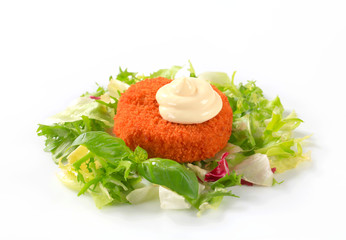 Sticker - Fried cheese or fish with green salad