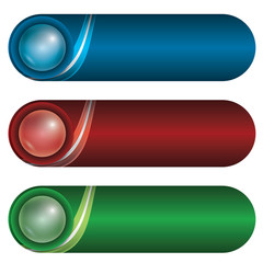 Leinwandbilder - three vector buttons