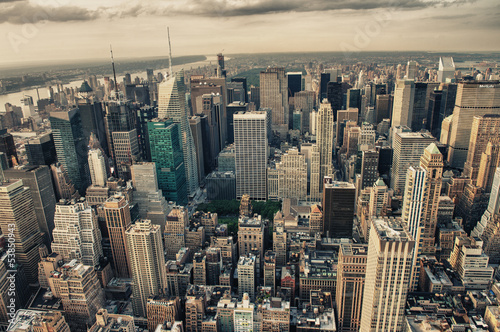 Plakat na zamówienie Manhattan. Wonderful sunset view of Midtown skyline from the Emp