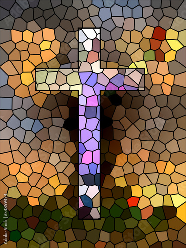 Obraz w ramie Faith symbol. Cross.