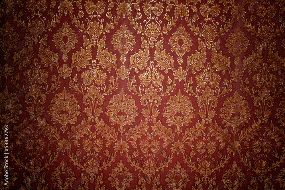 Red retro interior Stock Photo | Adobe Stock