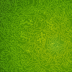 Wall Mural - abstract green pattern with floral background