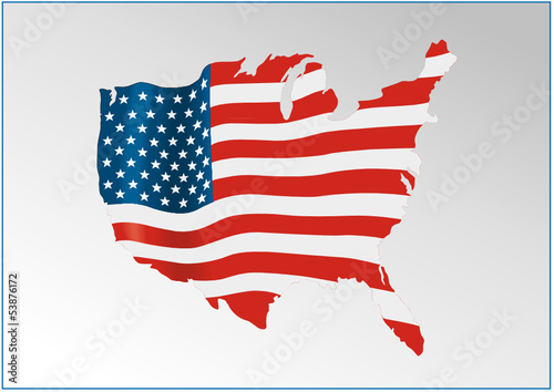 Naklejka dekoracyjna Vereinigte Staaten von Amerika - im Schatten des Lichts