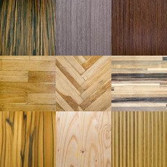 Canvas Print - collection of wooden materials for interiors