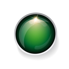 Poster - colorful circle button on white
