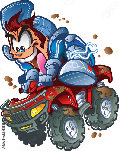 Nowoczesny obraz na płótnie Wild ATV Quad Rider