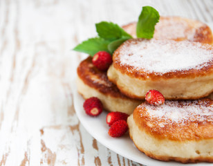 Canvas Print - strawberry pancakes