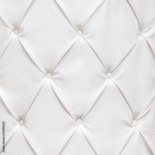 Naklejka dekoracyjna White leather texture with buttons