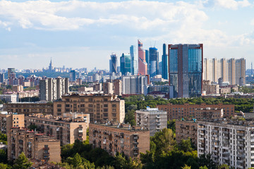 Sticker - Moscow city skyline