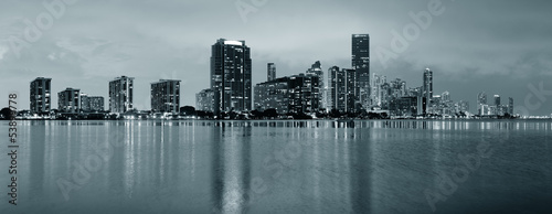 Naklejka nad blat kuchenny Miami night scene